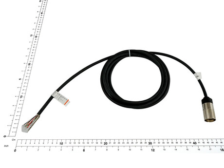 Steckverbinder · Connector and control cable, Kabellänge: 3 m, Polzahl: 12-polig, Typ: Circular connector with socket, Entry: Straight, Kabelart: Control cable, Material: TPE-U Demag Identnummer 26444984