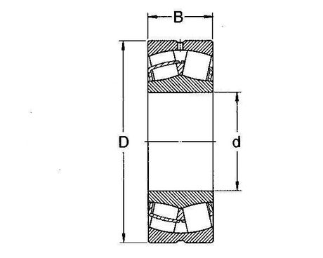 Tonnenrollenlager · Inside Durchmesser: 100 mm, Outside Durchmesser: 180 mm, Breite: 46 mm, Cage Material: Stahl Demag Identnummer 36250499