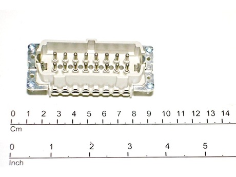 Einsatz (Innenteil) · Polzahl: 16+PE, Typ: Male, Nenn Strom: 16A, 500V/IEC, 600V/UL/CSA, Screw terminal, Tin-plated contacts Demag Identnummer 52274764