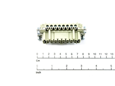 Einsatz (Aussenteil) · Polzahl: 16+PE, Typ: Female, Nenn Strom: 16A, 500V/IEC, 600V/UL/CSA, Screw terminal Demag Identnummer 52274765