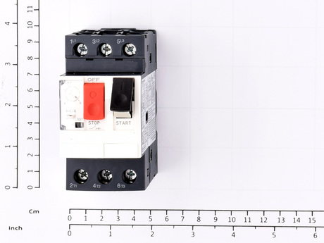 Motorschutzschalter · Polzahl: 3-polig, Nenn Strom: 6.3A, Setting Value Strom: 4…6.3A, Nenn Spannung: 690VAC, Standard: EN/IEC 60947-2/4-1 Demag Identnummer 52297214