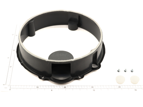 Abdeckungssatz · Set enthält cover for Zahnkranz, screws and plugs, For DVR 10, Durchmesser: 366 mm, Breite: 81 mm, Farbe Code: RAL 7021 Demag Identnummer 52297445