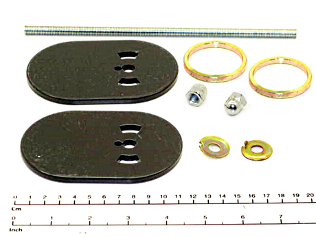 Befestigungssatz · Set enthält screw rod, washers, locking plates, sleeves and nuts Demag Identnummer 52303375