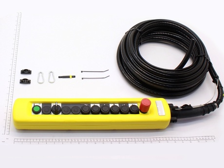 Hängesteuerung mit Kabel · Pendax, 12-button, Kabellänge: 10 m, Cable connected to pendant, Without plug, Replaces PBQ Demag Identnummer 52312606