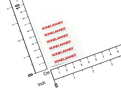 Aufkleber · Etiketten Konecranes, 6 Stück Demag Identnummer 52326147