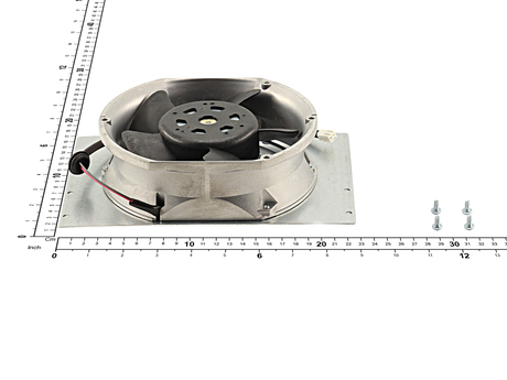 Lüfter · Inverter main fan 24VDC 150mm. Suitable for D2V030, D2V037, D2V045 (F-series 380-500VAC Fr7) OR D2V030, D2V037 (K-series 525-690VAC Fr7) Demag Identnummer 52355592