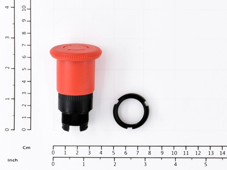 Pilzdrucktaster · Rot, Durchmesser 40 mm, Notaus, Entriegelung durch Drehung Demag Identnummer 52487237