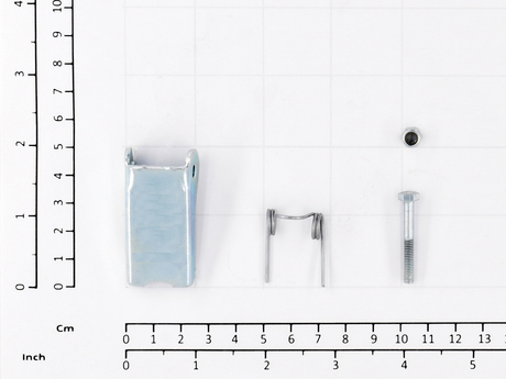 Hakenmaulsicherung · Bolt Größe: 4 mm, Länge: 49 mm, Breite: 25 mm, Single Hook Größe: RSN020 Demag Identnummer 52611571