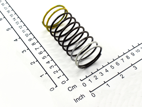 Druckfeder · Wire Durchmesser: 2,5 mm, Außendurchmesser: 43 mm, Ax ial Länge: 95 mm, Material: Stahl, 2,5 x 40,5 x 95 - Wsge 45 Demag Identnummer 61780444