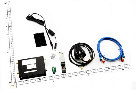 Upgrade-Paket · Modem retrofit for Dmu: CL IoT Gateway (Compulab), Control Spannung: 115/230VAC, Enthält: 1 m antenna (3G-4G, WiFi, GPS), Leistung supply unit and mounting parts. Demag Identnummer 64487243