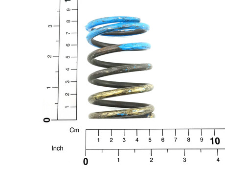 Druckfeder · Wire Durchmesser: 5 mm, Außendurchmesser: 53 mm, Axial Länge: 75 mm, Material: Stahl, GB-BL, D: 5,00, Dm: 43,00, L0: 75, F: 663 N Demag Identnummer 6977684