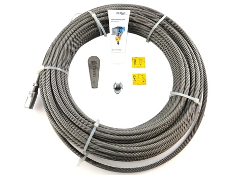 Drahtseilset DR10 13 H20 6/1 - 48,7m 4m Demag Identnummer 70490133