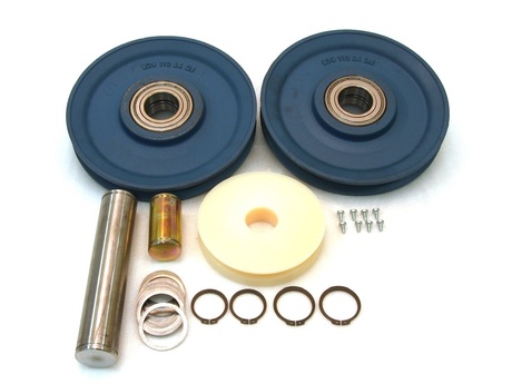 Seilrollenset · Sheave Durchmesser: 156 mm, Pitch Durchmesser: 145 mm, Seildurchmesser: 9 mm, Bearing Included: No, DR10 4/2 Demag Identnummer 70595433