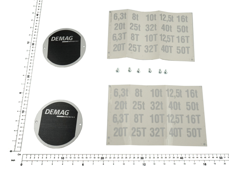 Traglastschildset DR 20 Demag Identnummer 71388933