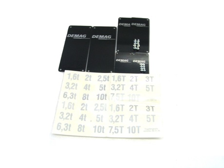 Traglastschildset DH / DR Demag Identnummer 71390033