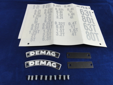 Traglastschildset · 63x 16 Demag Identnummer 71391333