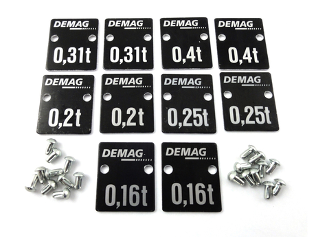 Traglastschildset DK 2-1/1 Demag Identnummer 71393233