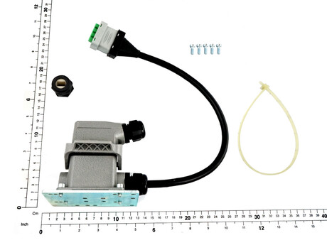 Steckeranbau · Set Harting, Polzahl: 6-polig, Typ: Fitting connector Demag Identnummer 71635045