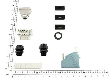 Steckverbinder · Stecker Netz 16/25 flach/rund Set Demag Identnummer 72035745