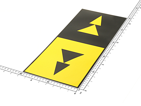 Aufkleber · Sticker Text: Long Travel Directional 2 speed Symbols, Sticker Breite: 500 mm, Sticker Höhe: 200 mm, Text Farbe: Black, Yellow Demag Identnummer 89563844