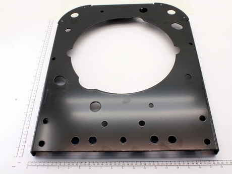 Endplatte · For DVR 5, Länge: 535 mm, Breite: 426 mm, Höhe: 36 mm, Material: Stahl, Farbe Code: RAL 7021 Demag Identnummer D0001417