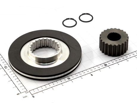 Bremsscheibe · Set enthält brake wheel, hub and retaining ring Demag Identnummer D0002071