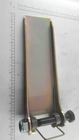 Hakenmaulsicherung · Länge: 350mm, Breite: 125mm, Stärke: 5mm, Schraubengröße: M24, Einzelhakengröße: RFN63, Doppelhakengröße: RFN80 Demag Identnummer D0002489