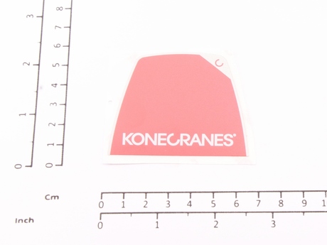 Aufkleber · Sticker Text: "Konecranes", For DSB 06 & 10 Demag Identnummer D0003469