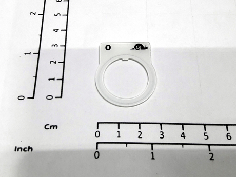 Hängesteuerungstypenschild · DSB label plate, Microspeed, Used with switch 0-1 Demag Identnummer D0003517