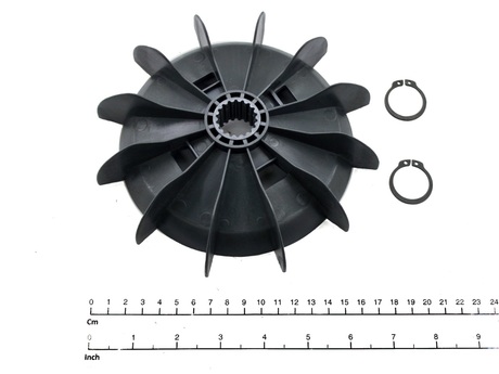 Lüfter · Material: Plastic, Farbe: Black, Enthält retaining rings Demag Identnummer D0003791