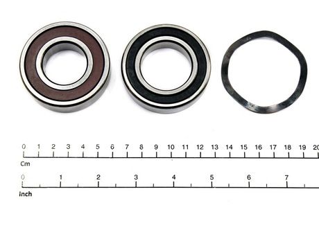 Lagersatz · Satz aus two different deep groove ball bearings, Dimensions: Inside Durchmesser: 30-35 mm, Outside Durchmesser: 62 mm, Breite: 14-16 mm, Cage Material: Pressed Stahl Demag Identnummer D0004007