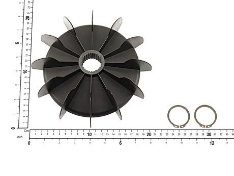Lüfter · Satz aus fan and retaining rings, Material: Plastic, Farbe: Black Demag Identnummer D0004302