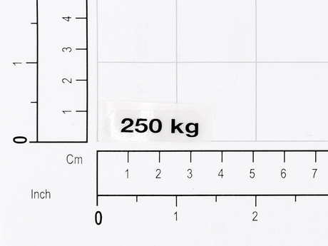Aufklebersatz · Satz aus 10 pieces, Sticker Text: "250 kg" Demag Identnummer D0004823