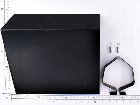Regenschutz · Länge: 302 mm, Breite: 261 mm, Höhe: 120 mm, Thickness: 1.5 mm, Material: Stahl, Oberflächenbehandlung: Painted Demag Identnummer D0005289