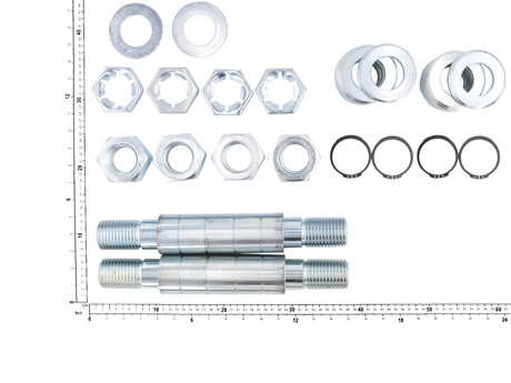 Verbindungsschraube · Set with bolts, retaining rings, nuts and washers, C5, 113-150 mm Demag Identnummer D0006080