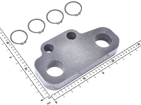 Querbalken · For Trolley C3, Höhe: 35 mm, Länge: 235 mm, Breite: 120 mm, Material: Stahl, Farbe Code: RAL 7021 Demag Identnummer D0006119