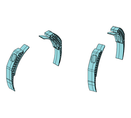 Fingerschutz · Finger shield set for a single D260 Seil sheave Demag Identnummer D0006884