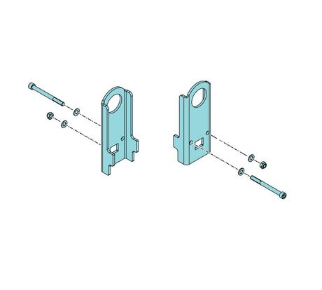 Stütze Side support set DHR reeving 2/1 Demag Identnummer D0006930