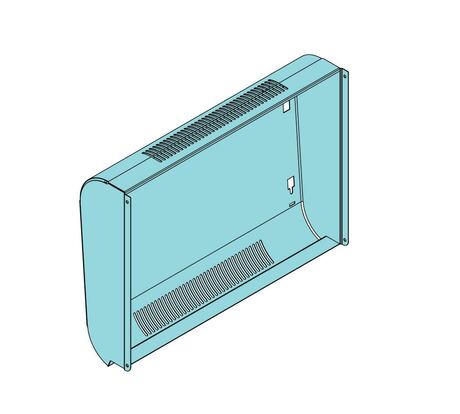 Blech · Cover for DHR Hoist cubicle with 620 mm Länge and 460 mm Höhe, Coated Farbe code RAL7021 Demag Identnummer D0007008