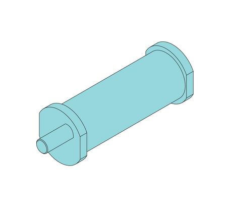Pufferverlängerung · For DVR 3, Durchmesser: 40 mm, Länge: 100 mm, Farbe Code: RAL 7021 Demag Identnummer D0007145