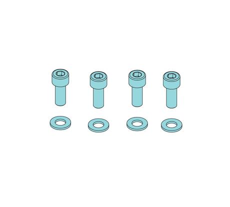 Schraubensatz Screw set for radio bracket Demag Identnummer D0007156