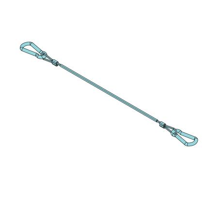 Leitung · Cubicle door wire, Länge: 240 mm, Material: Stahl, For DHR5 Demag Identnummer D0007304