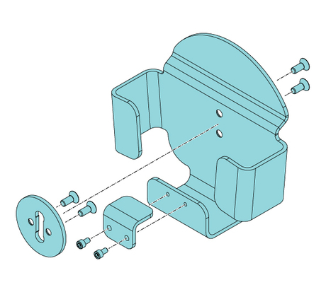 Abdeckung · DHR DHR10S Stahl cover for synthetic Seil fixing für Einscherung 5/1 Demag Identnummer D0007373
