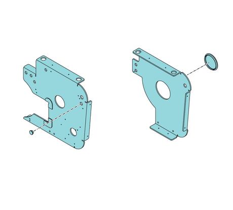 Seitenblechsatz DHR DHR10S Hoist frame end plate set Demag Identnummer D0007381