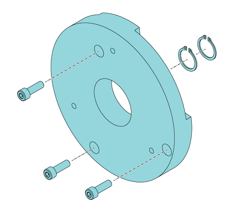 Adapterset · Adapter set for second brake with motors P5/S5/S6 Demag Identnummer D0007475