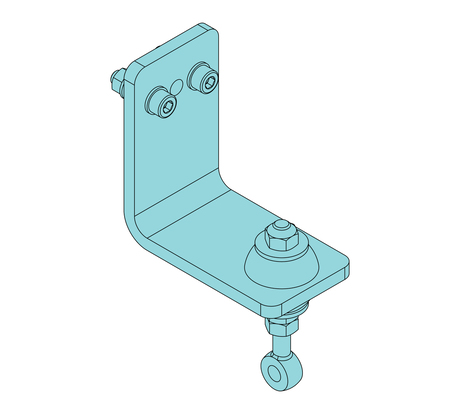 Hängearm · DHR DHR5-DHR10 Pendant controller mounting set to the upper block. Demag Identnummer D0007557