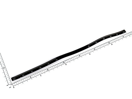 Aufkleber · Sticker: DHR DHR10S main trolley b-measurement, Sticker Breite: 732 mm, Sticker Höhe: 15 mm, Text Farbe: Black Demag Identnummer D0007637