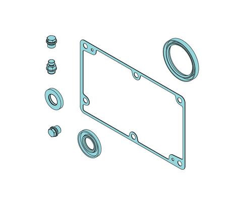 Dichtungsset · Sealing set for 2nd brake hoisting gear with P5/S5/S6 motors Demag Identnummer D0007638
